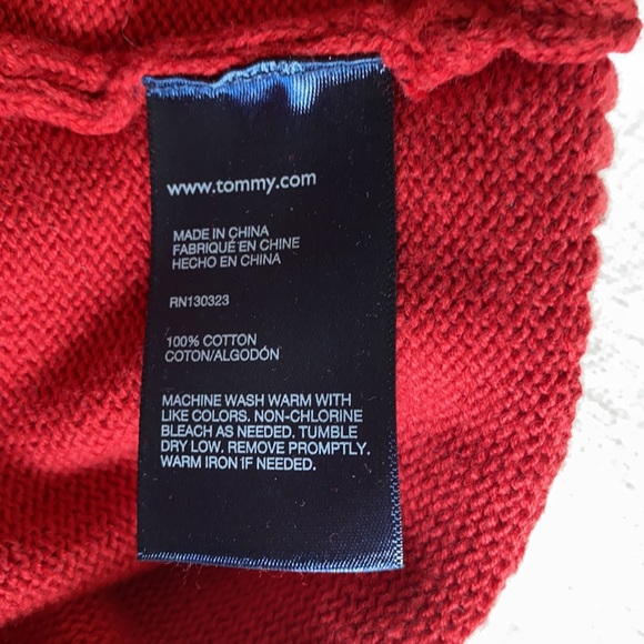 Tommy Hilfiger quarter zip sweater red - Picture 3 of 4